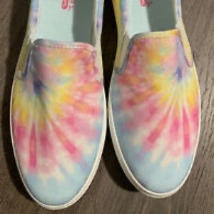 Sketchers tie dye slip on shoes size 10